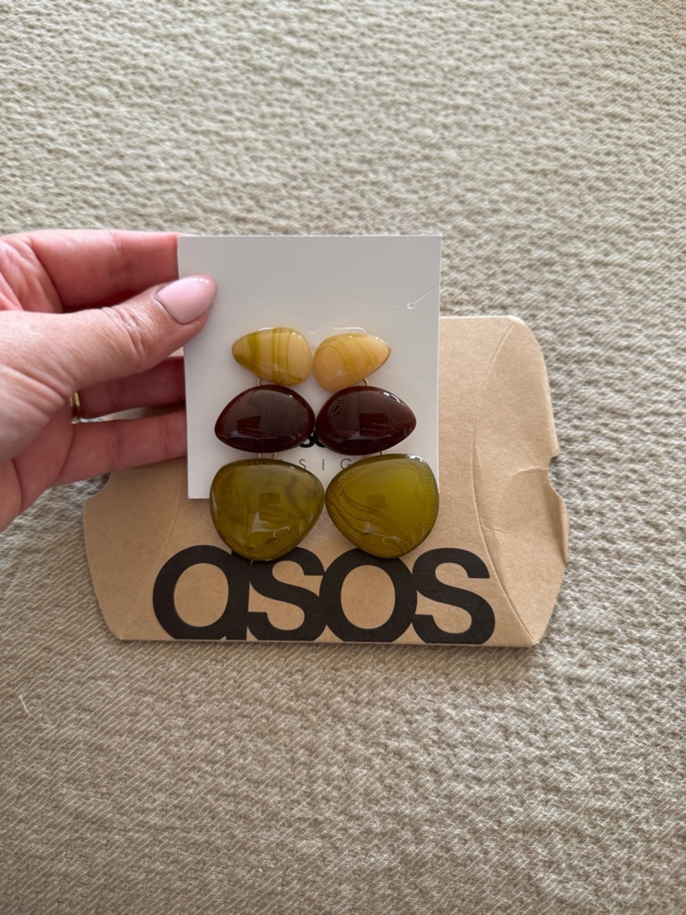 ASOS Resin Drop Earrings - As seen on Samie from Love Island UK All Stars